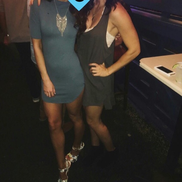 Cute Teal Mini Dress - Picture 2 of 5